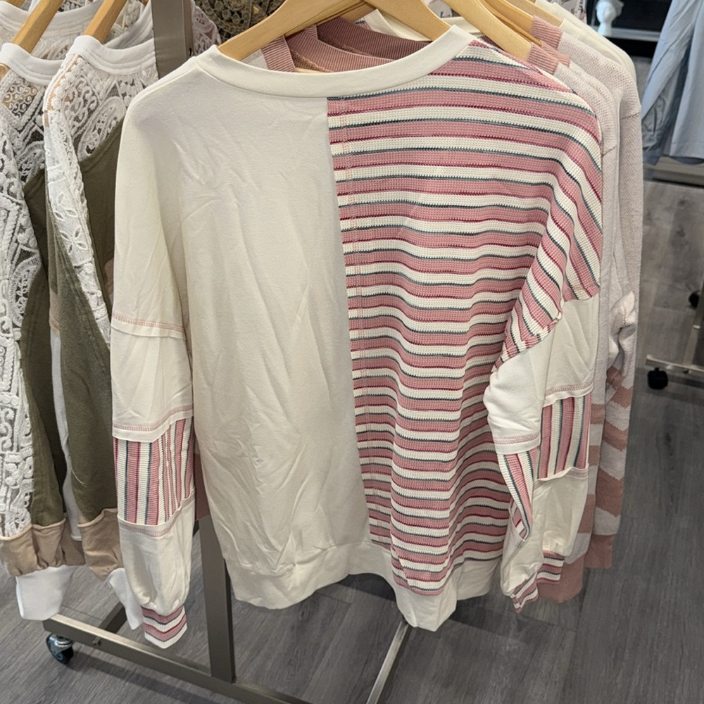 Stitched Detail Color Block Patchwork Oversized P… - image 4